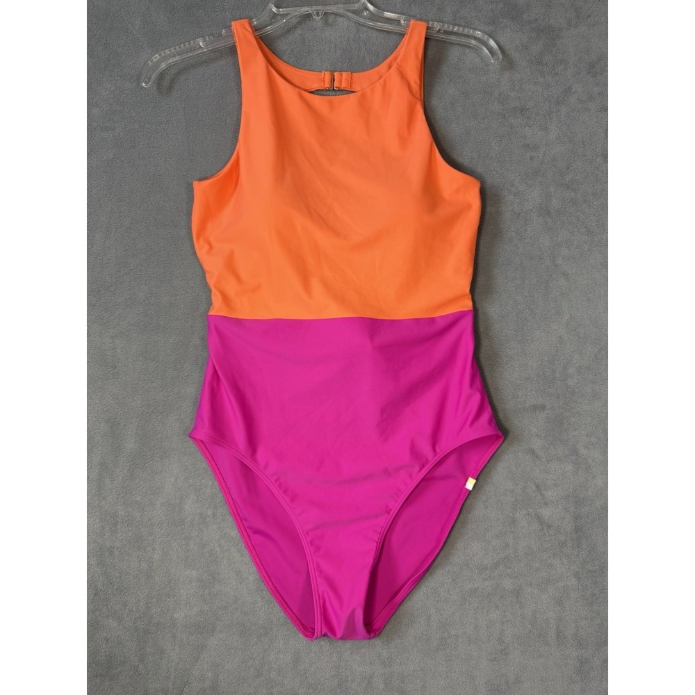 Summersalt Women's One Piece Swimsuit The Cove Colorblock Pink Orange Size 6